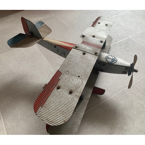 166 - C1930 DUX Tin Plate Bi Plane Sea Plane
34 x 42 cms