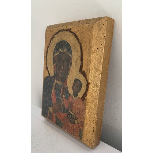 185 - Vintage Gilt Icon Image Of The Madonna
13 x 17 cms