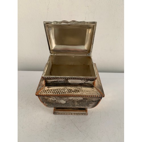 171 - 19thC Silver Plate Tea Caddy
10 x 8.5 x 12 cms h