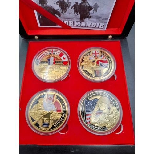 314 - D-Day Normandie commemorative tokens in presentation case