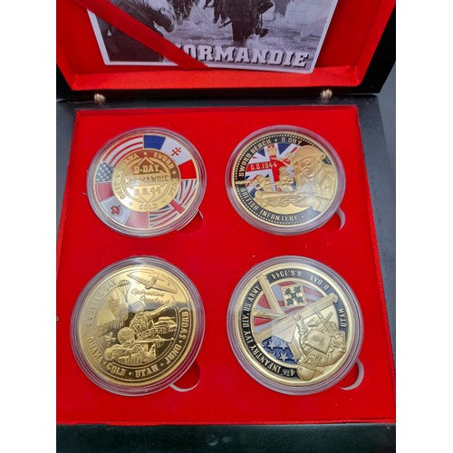 314 - D-Day Normandie commemorative tokens in presentation case