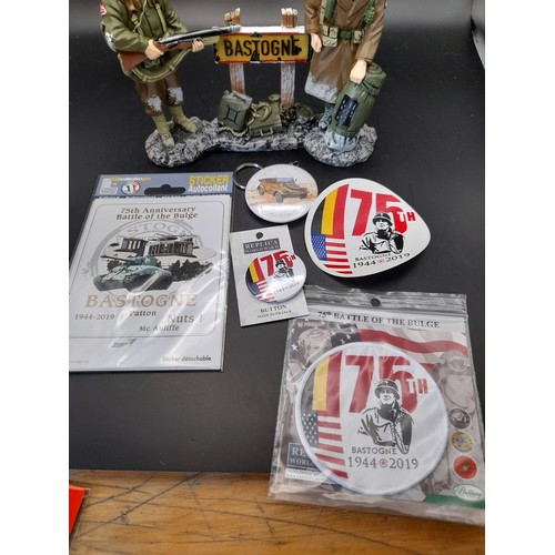 319 - Souvenir military display to celebrate the 75th Anninversary of the Battle of the Bulge with sticker... 