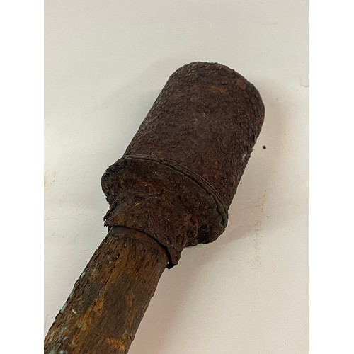 381 - Rare German WW2 Potato Masher Stick Grenade In As Found Condition