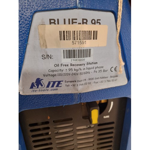 470 - BLUE-R OIL FREE PORTABLE REFRIDGERANT RECOVERY UNIT. (Untested)