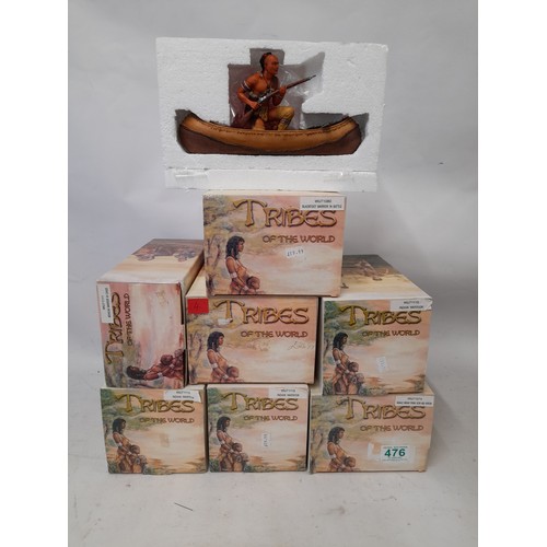 476 - 7 x Boxed N.O.S. Tribes of the world with one unboxed. (8)