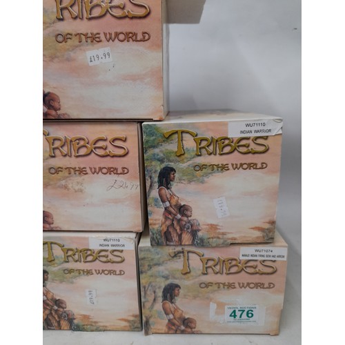 476 - 7 x Boxed N.O.S. Tribes of the world with one unboxed. (8)