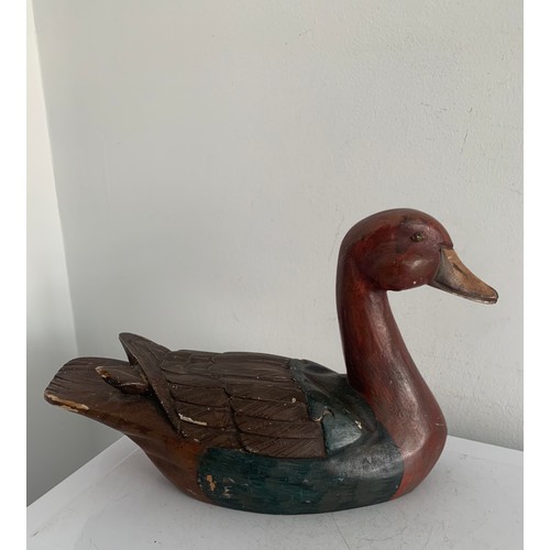 182 - Vintage Carved Wooden And Polychromed Decoy Duck
28 x 12 x 20 cms h