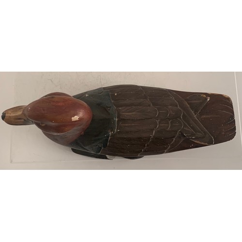 182 - Vintage Carved Wooden And Polychromed Decoy Duck
28 x 12 x 20 cms h