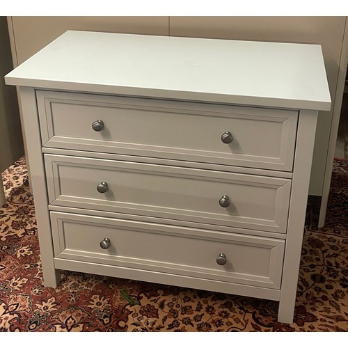 23 - Similar To Previous Lot Modern Painted Chest Of Three Drawers. 84 X 44 X 75 cms