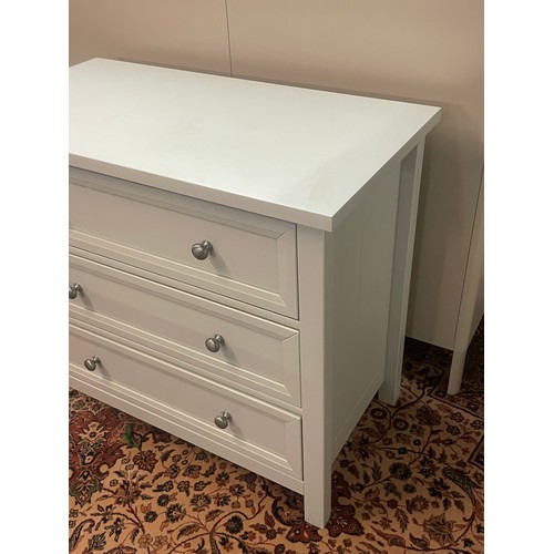 23 - Similar To Previous Lot Modern Painted Chest Of Three Drawers. 84 X 44 X 75 cms