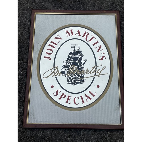 551 - John Martins Special Advertising Mirror. 66 x 51 cms