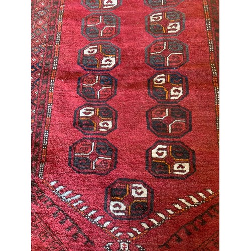 163 - C1900 Afghan Prayer Rug With Rams Horn Design To Mihrab
1.2 m