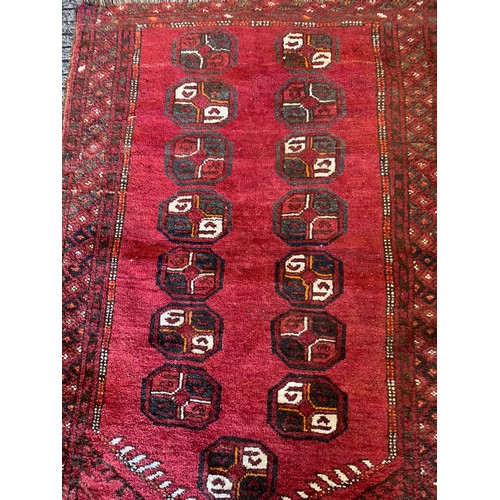 163 - C1900 Afghan Prayer Rug With Rams Horn Design To Mihrab
1.2 m