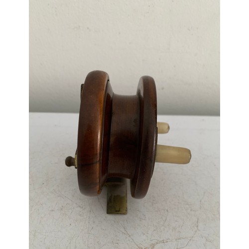 114 - Antique Wooden Starback Centre Pin Fishing Reel
8 cms diameter