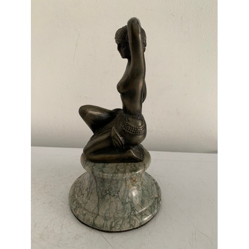 145 - Vintage Bronzed Art Deco Style Statue Of A Lady On Marble Base
18 cms h