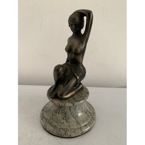 145 - Vintage Bronzed Art Deco Style Statue Of A Lady On Marble Base
18 cms h