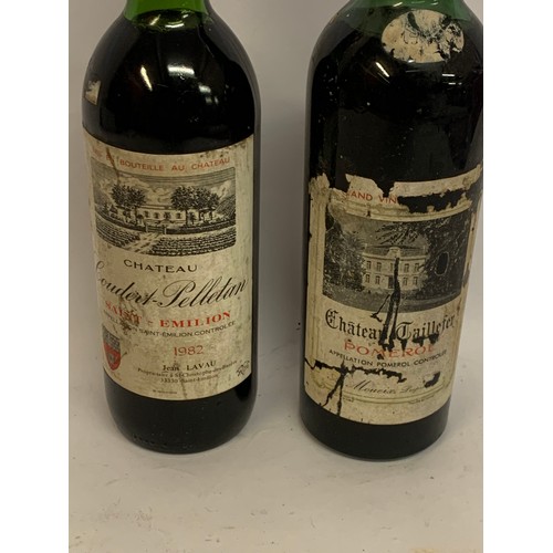 257 - Two Bottles Of Vintage Red Wine To Include A Chateau Coudert-Pelletan saint Emilion 1982 Along With ... 