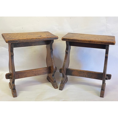 8 - Two Antique Pegged Stools. (2)