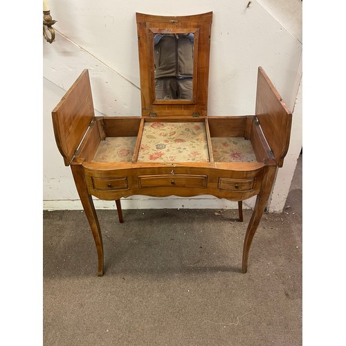 19 - Vintage French Vanity Lift Top Dressing Table. 78 x 46 x 74 cms