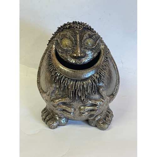 151 - 1970's Pottery Grotesque Figure Signed To Base. 27 cms High