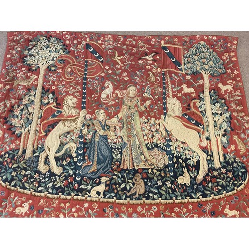 153 - Large Vintage  European Wall Hanging Tapestry. 165 X 126 cms