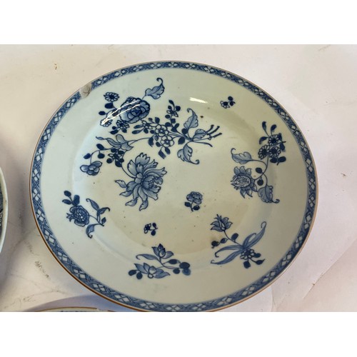 167 - Three Chinese Blue And White Ceramic Plates. Largest 23.5 cms Diameter. (3)