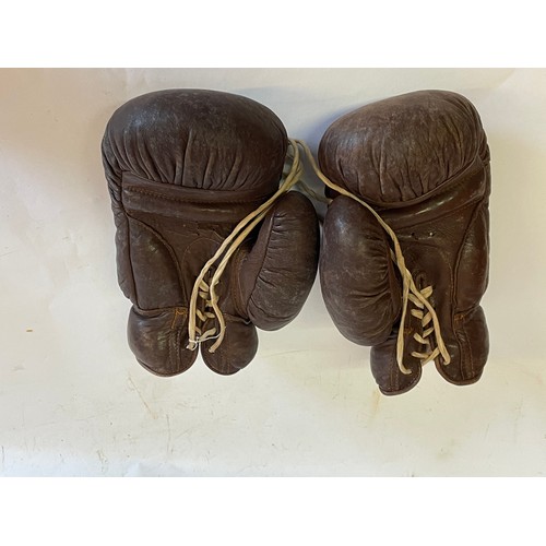 171 - Pair Of Vintage Frank Bryan Leather Boxing Gloves (2)