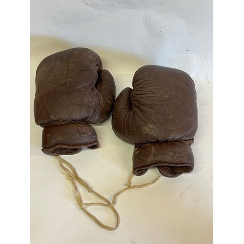 172 - Similar To Previous Lot. Pair Of Vintage Frank Bryan Leather Boxing Gloves (2)