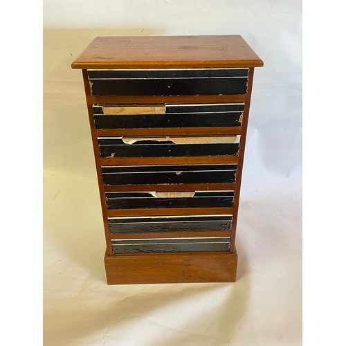 177 - Similar To Previous Lot Seven Drawer Specimen / Taxidermists Case Along With Some Contents. 36 x 25 ... 