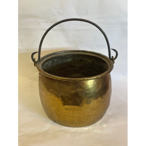 179 - Similar To Previous Lot Antique Swing Handle Log / Coal Bucket 38.5 cms Diameter.