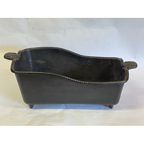 182 - Antique French Cast Iron Coal Bucket / Planter. 60 x 30 x 24 cms