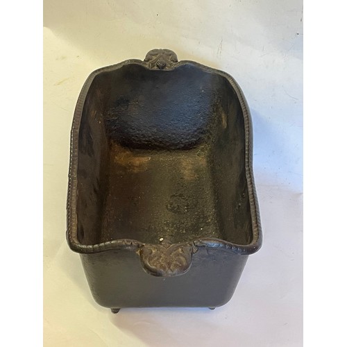 182 - Antique French Cast Iron Coal Bucket / Planter. 60 x 30 x 24 cms