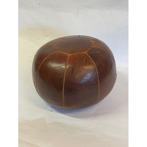 185 - Vintage Heavy  Leather Medicine Ball.