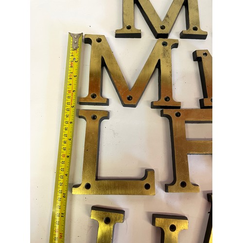 188 - Quantity Of Bronze / Brass Vintage Letters And Numbers.