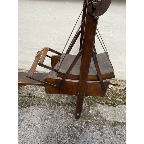 195 - Antique French Wool Carding Machine