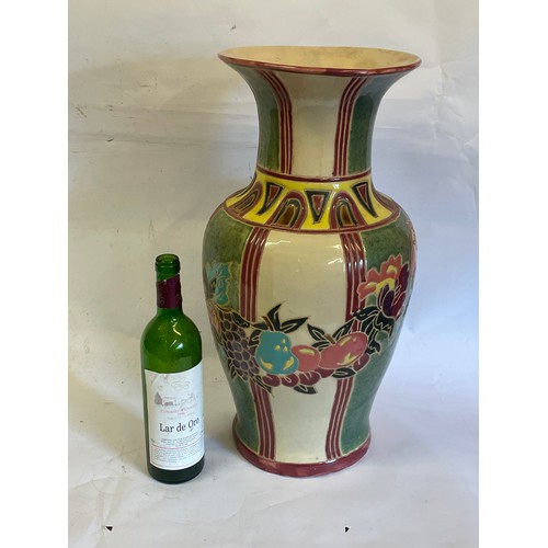 197 - Large Decorative Hand Painted Vase. 52.5 cms High