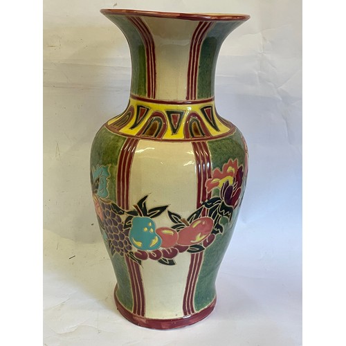 197 - Large Decorative Hand Painted Vase. 52.5 cms High