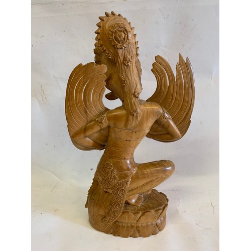 104 - Vintage Intricately Carved Wooden Statue Of A Thaï Deity
32 cms h