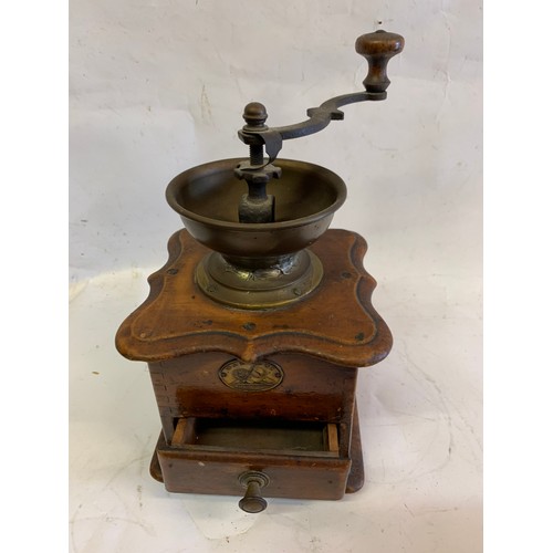 110 - Antique Coffee Grinder By GARANTI 
15 x 15 x 25 cms h