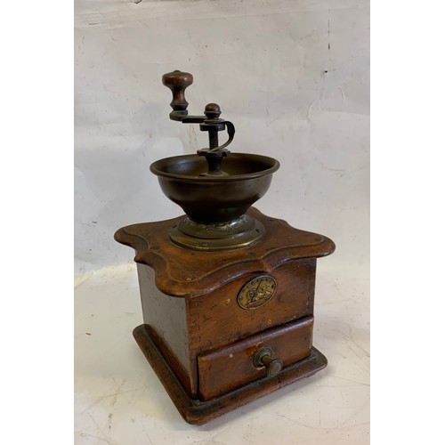 110 - Antique Coffee Grinder By GARANTI 
15 x 15 x 25 cms h