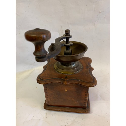 110 - Antique Coffee Grinder By GARANTI 
15 x 15 x 25 cms h