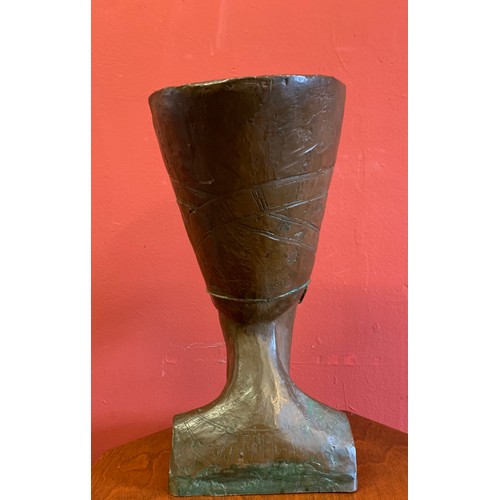 242 - Large Bronzed Statue Of Nefertiti 
44 cms h