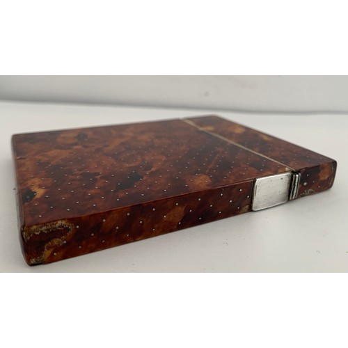 119 - 19thC Large Tortoiseshell Card Case 
8 x 10.5 cms