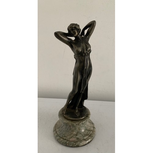 146 - Similar To Previous Lot
Bronzed Statue Of An Art Déco Lady On Marble Base
24 cms h