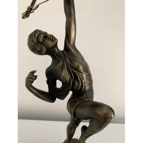 149 - Bronzed Statue Of DIANA THÉ HUNTRESS On Marble Base
32 cms h