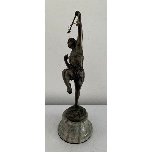 149 - Bronzed Statue Of DIANA THÉ HUNTRESS On Marble Base
32 cms h