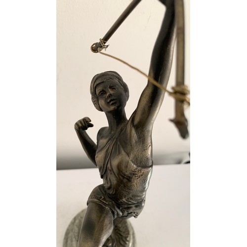 149 - Bronzed Statue Of DIANA THÉ HUNTRESS On Marble Base
32 cms h