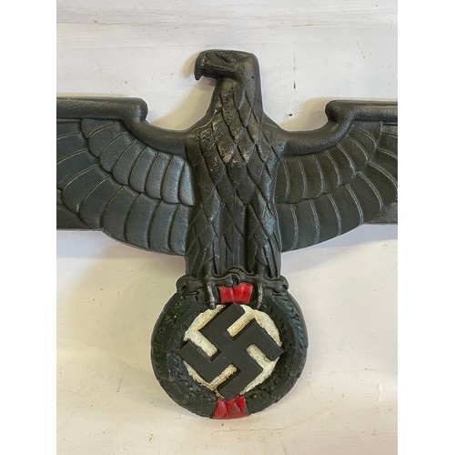 271 - Large German Military  Cast Aluminium  Railroad Eagle. 66 x 35 cms