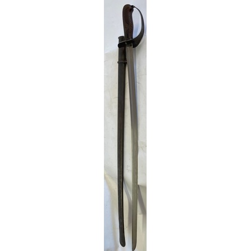 286 - Japanese  type 32 Cavalry sword In Scabbard With A Good Clean Blade. 94 cms