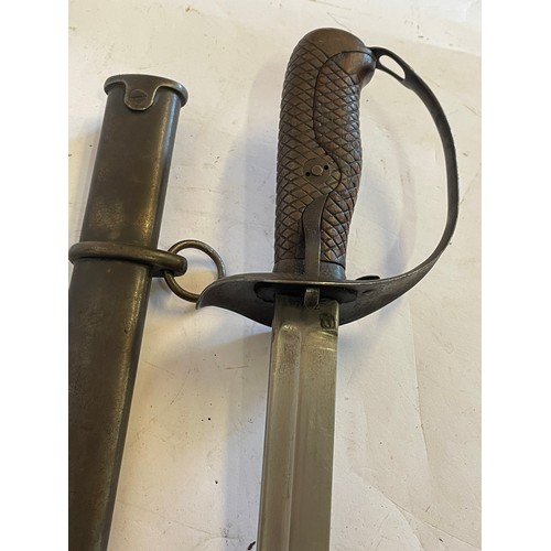 286 - Japanese  type 32 Cavalry sword In Scabbard With A Good Clean Blade. 94 cms